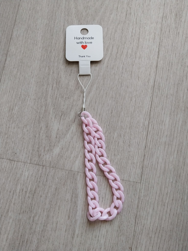 Mini Chaîne de Téléphone Rose Pâle