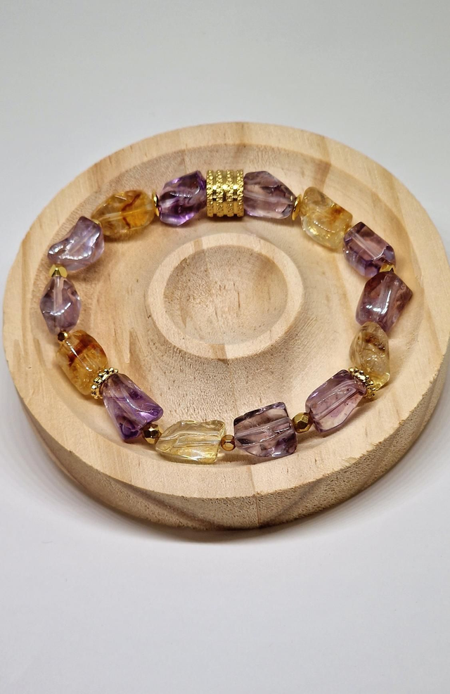 Bracelet Amétrine rectangle 8/10 mm