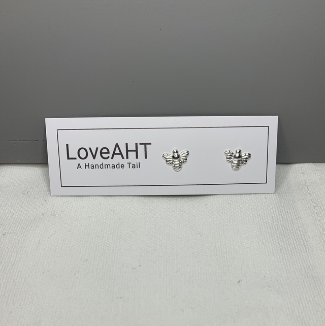 Sterling silver bumblebee earrings