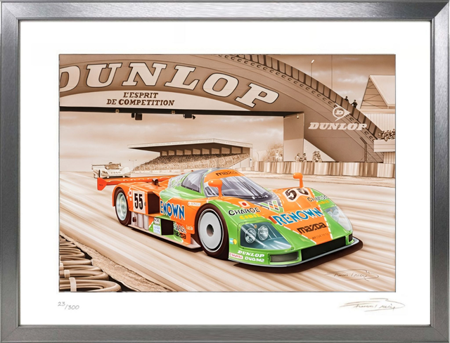 Mazda 787B at Le Mans in 1991  Limited edition print 