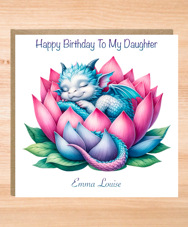 Personalised Dragon Birthday Card