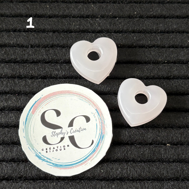 🤍 Pampille &quot;LÉA&quot; – Cœur Blanc