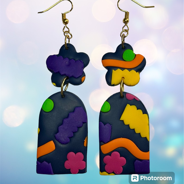 90s Colourful Dangle Earrings
