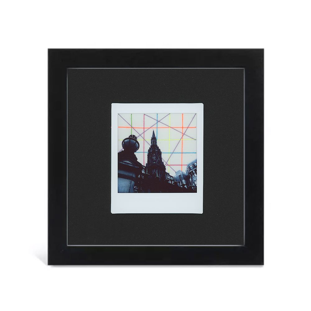 Framed Charring Cross Instax with Embroidery Artwork