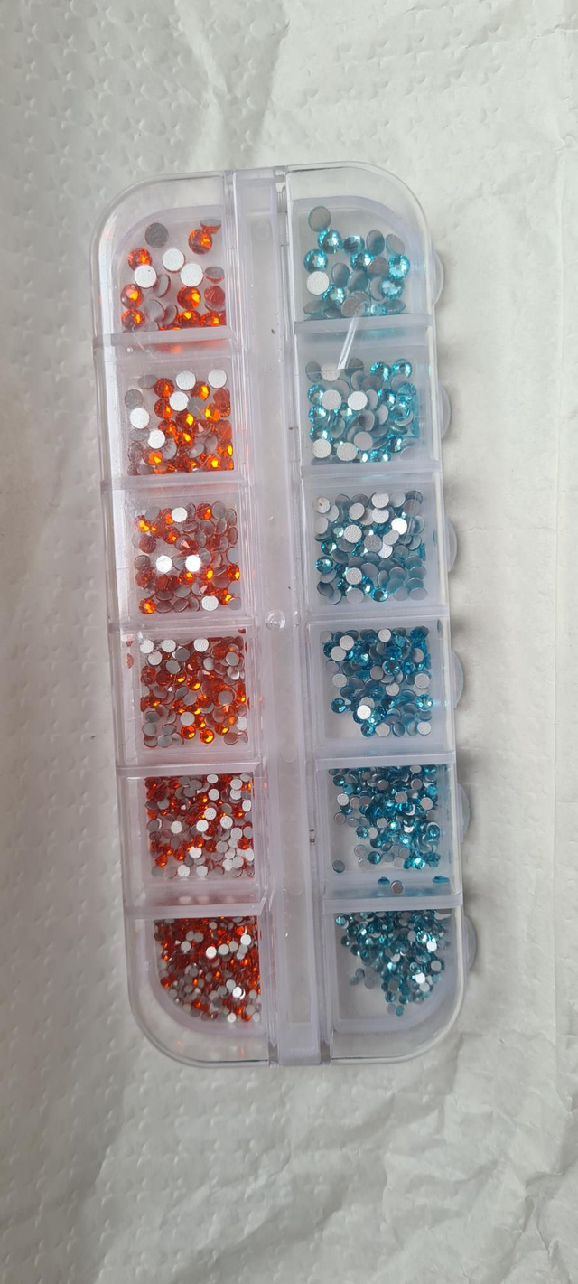Embellishments nail gems flatback diamantes blue orange