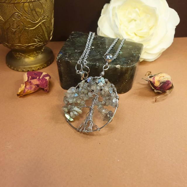 Pendentif Arbre de Vie en Acier Inoxydable et chaîne petit modèle 