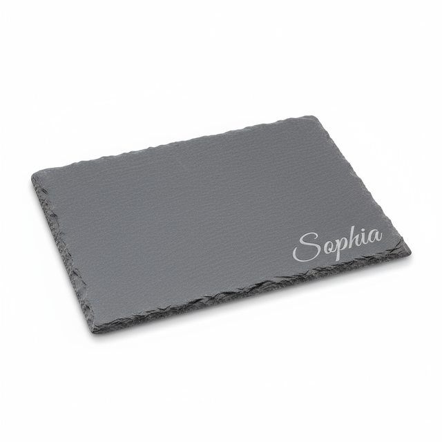 Personalisierte Schieferplatte 30x20 cm mit Gravur – Wunschname