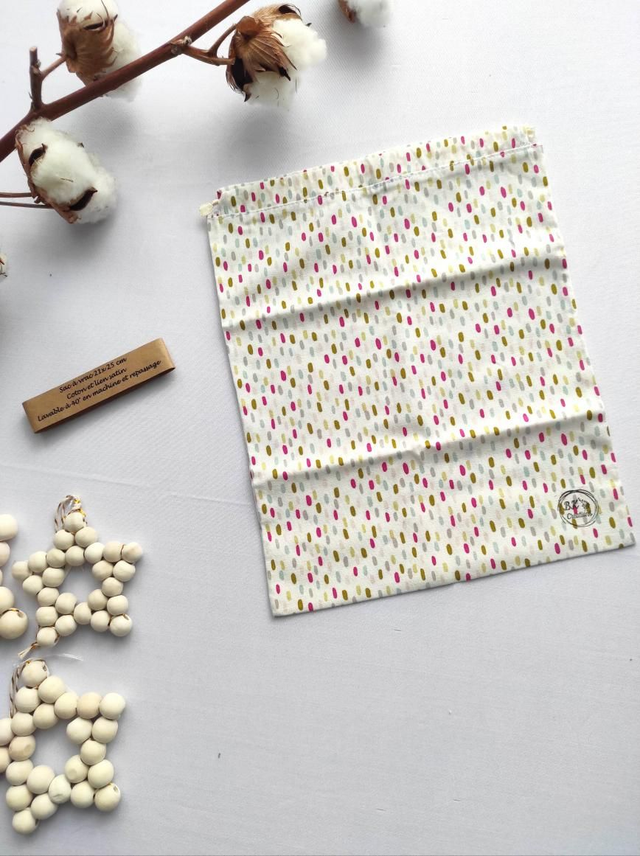 Pochon coton - pluie colorée 