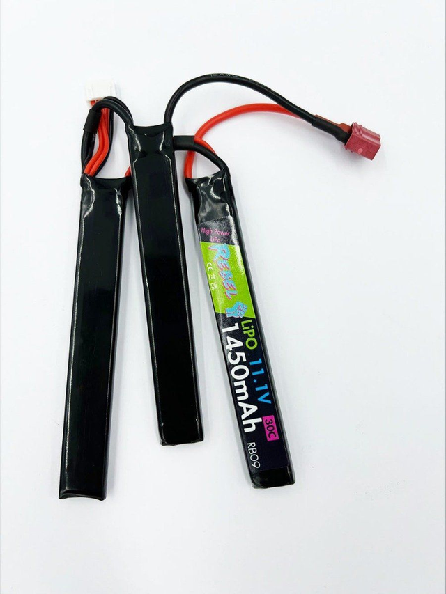 Rebel Battery - 1450mAh Lipo 11.1V 30C Nunchuck - Deans