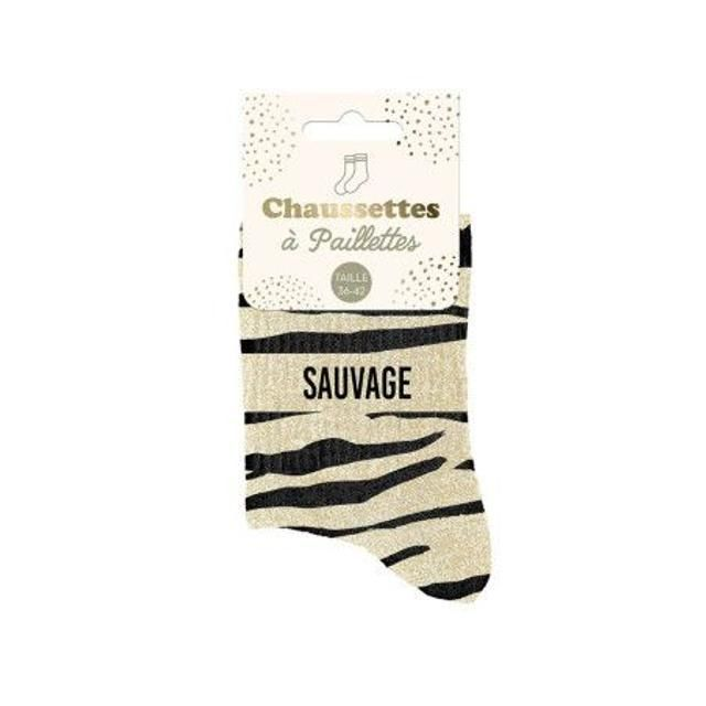 Vega Deco Chaussettes À Paillettes "SAUVAGE"