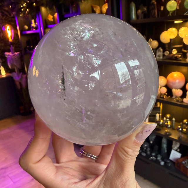 Clear Quartz Sphere with Lodolite (Garden) 1.3kg