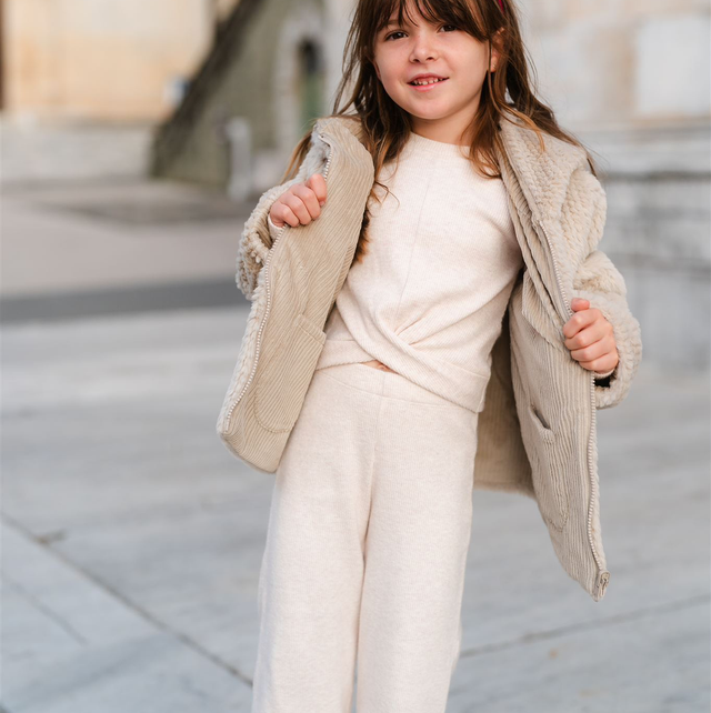 DrKid - morbida tuta a costine con pantalone a zampa