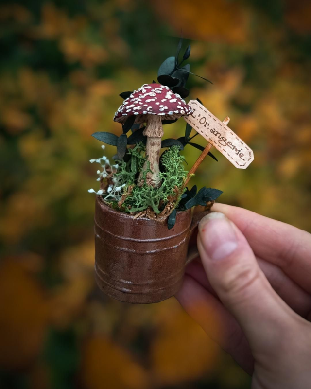 Calice enchanté - Sculpture fantastique 