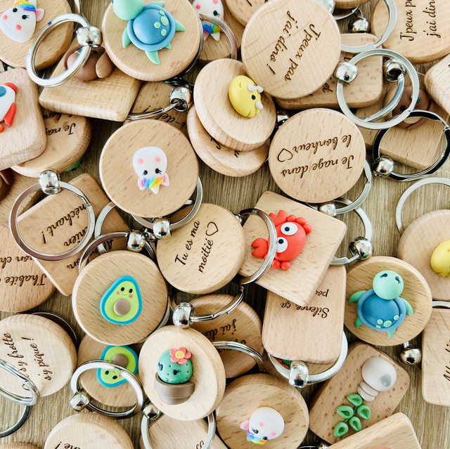 Porte clé "Je nage dans le bonheur"