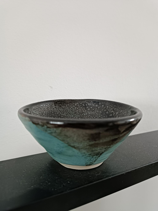 Bol évasé Mini vert Temmoku 