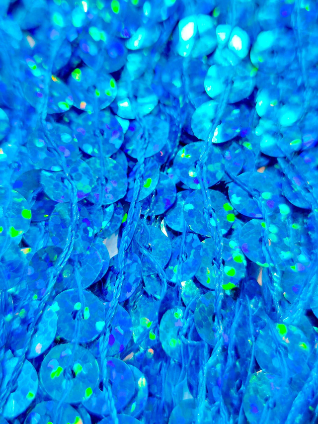 Paljettitupsu turkoosi