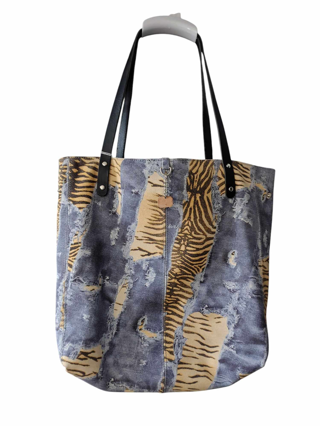 Sac cabas - Imprimé tigré et jean