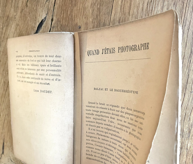 Livre "Quand j'étais photographe" - Nadar - 1900