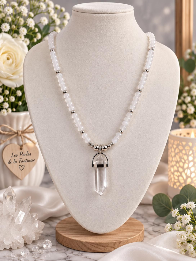 Collier pendentif cristal