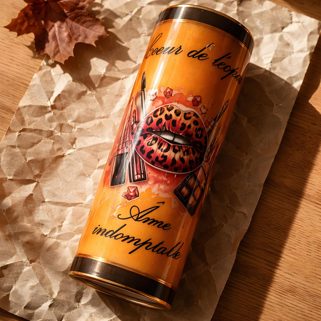 Tumbler “Cœur de Léopard, Âme Indomptable” (590 ml)