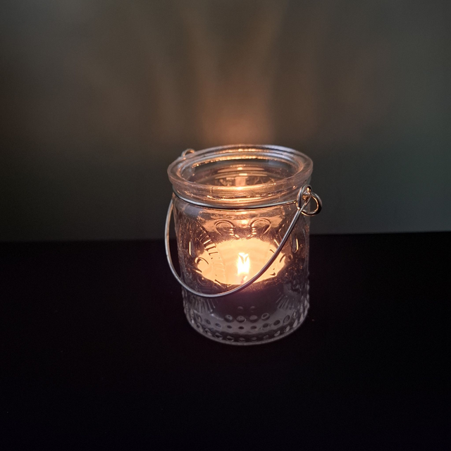 Theelichthouder glas