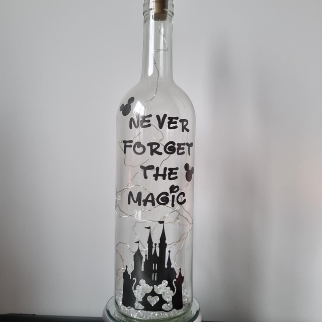 Disney Never Forget The Magic Light Up Bottle Can Be Personalised 