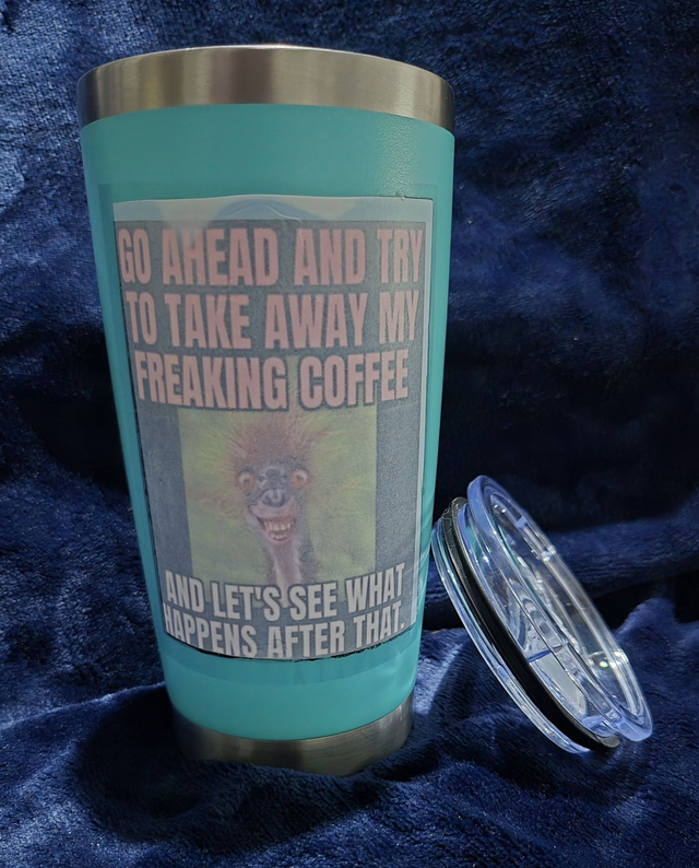 600ml Travel Coffee Cup - HTV Sublimation