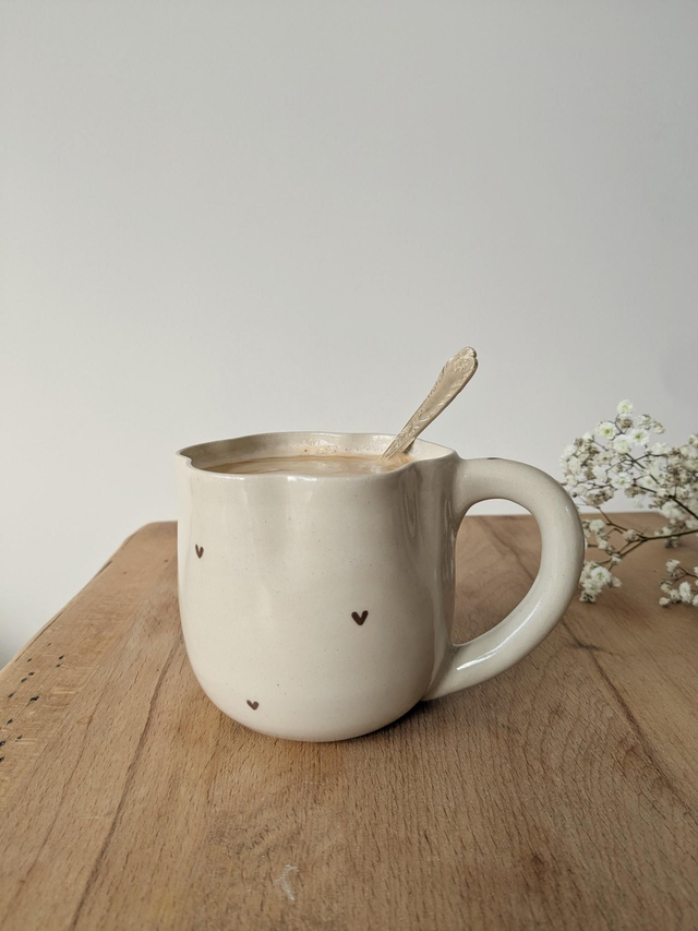 Grande tasse Capucine - grès blanc