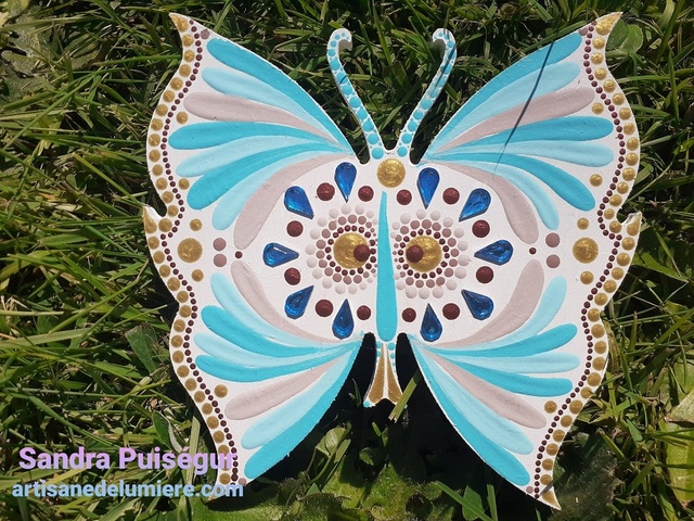 Papillon Bleu-Or