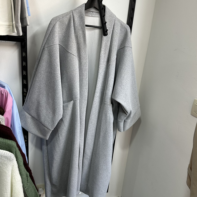 Manteau kimono gris