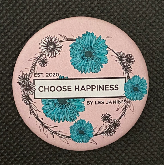 Badge Choose Happyness rose