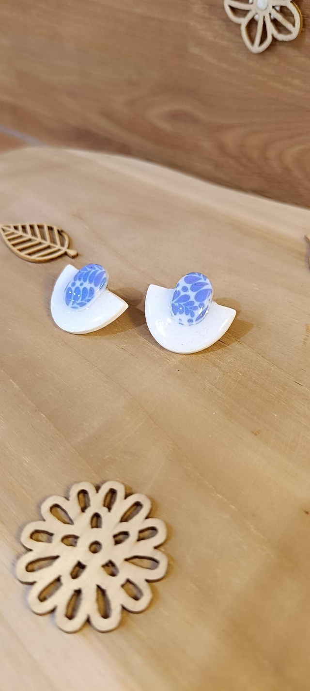 Boucles d'oreilles - puces Demi cercle