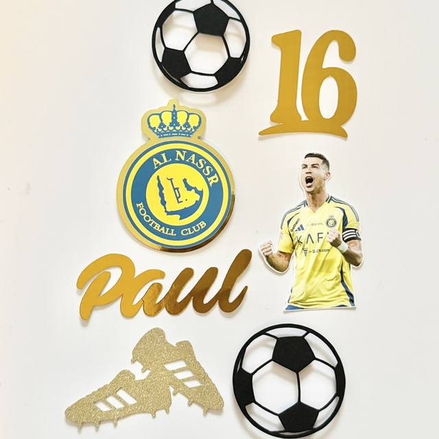Personalised Al Nassr football Cake topper