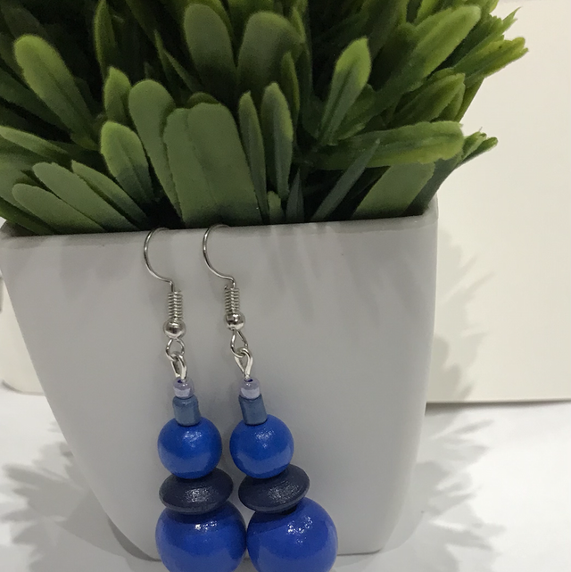 Blue/Black Dangling Earrings - BDE4423