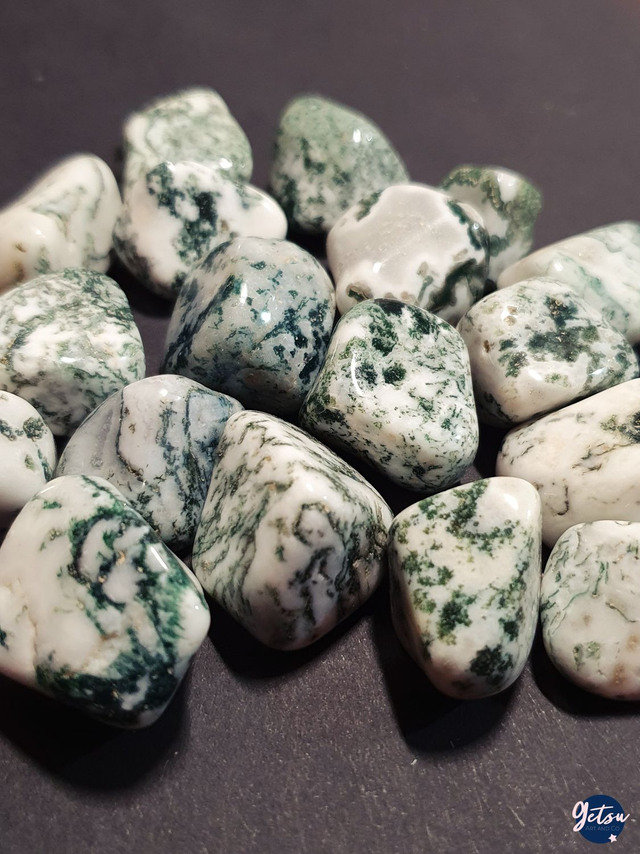 Pierre roulée d&#039;agate arbre