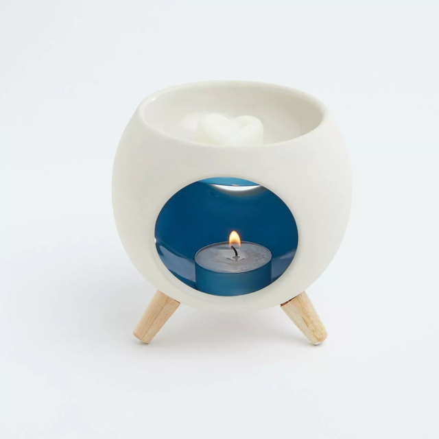 Brûle parfum rond bleu 