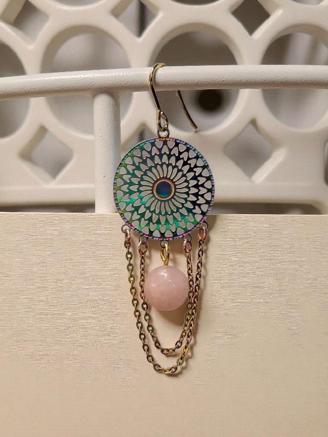 Morganite Bead Earrings