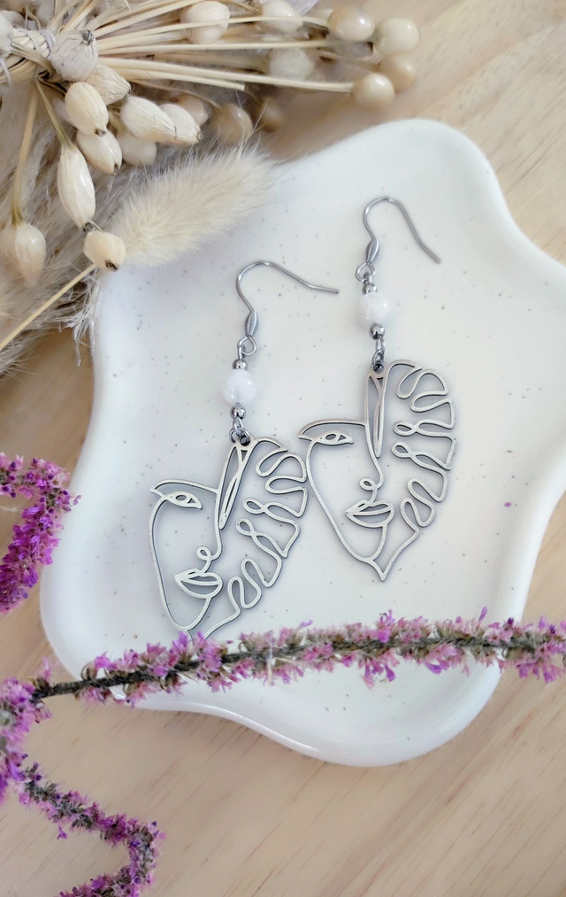Boucles d'oreilles Fantaisie et Pierre de lune