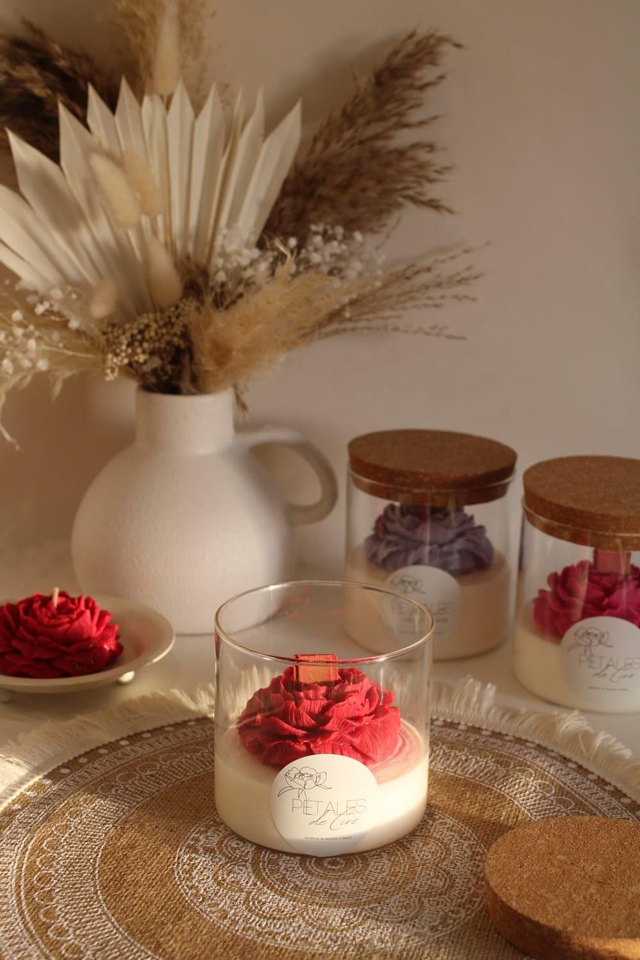 Bougie artisanale Pivoine