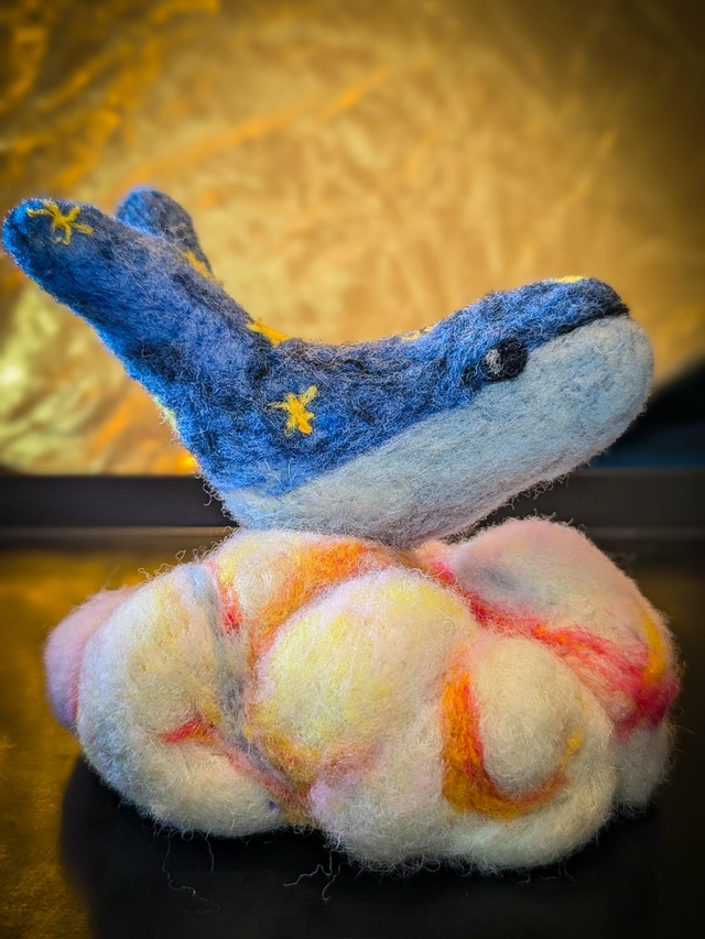 Sculpture en Laine feutrée - Célestine la BaLaine.