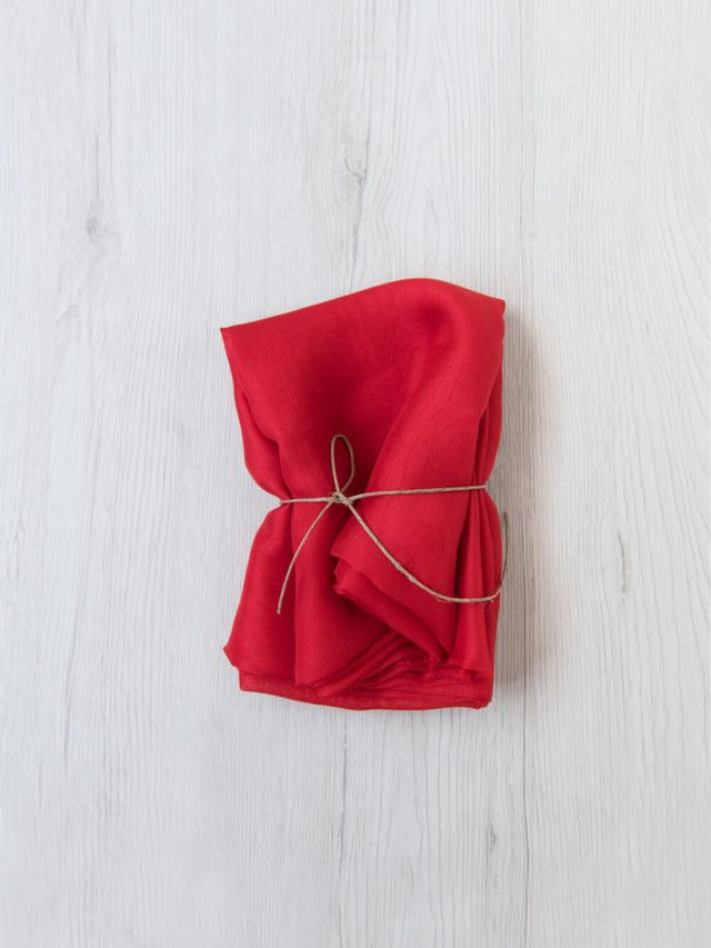 140 cm wide Silk Chiffon 6  - Passion - 1 meter long 