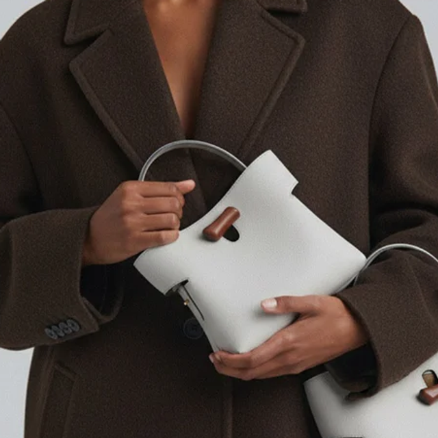 Sac en cuir Gaia Mini blanc cassé 