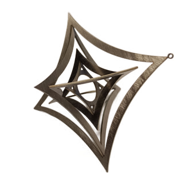 Anhänger Stern Edelstahl Durchmesser 65mm