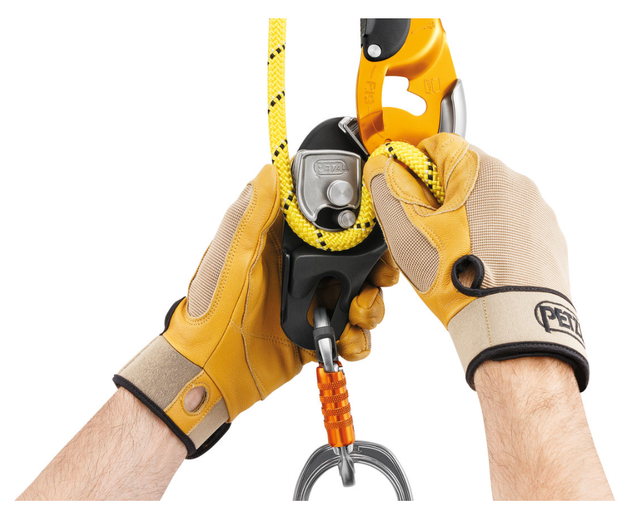 Descendeur auto-freinant PETZL RIG® jaune