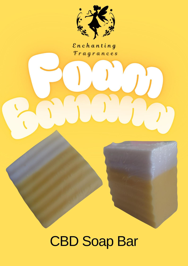 CBD Soap Loaf Slice - Foam Bananas 