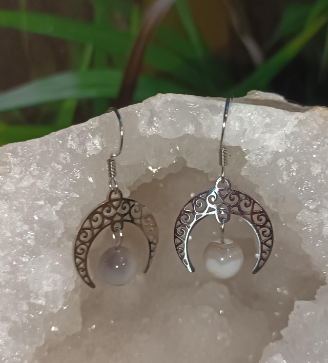 Boucles d’oreilles en Agate Botswana