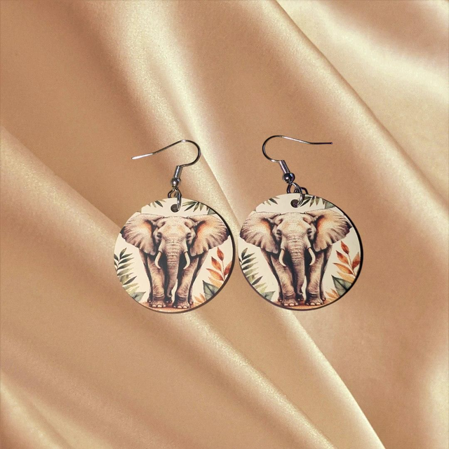 N° 78 Boucles d'oreilles ronde fantaisie hypoallergénique 