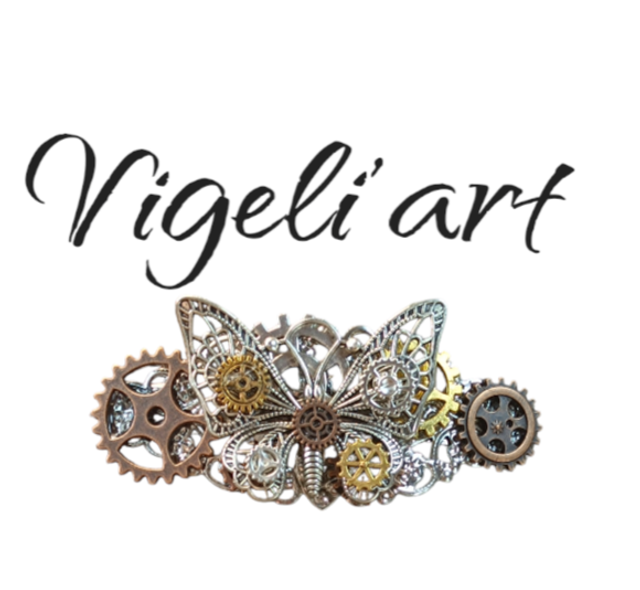 Barrette papillon steampunk 7cm