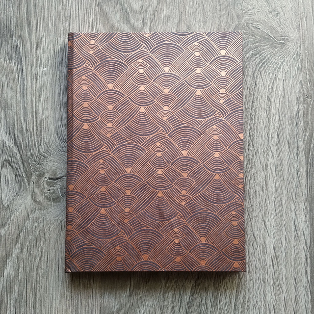 Carnet Lokta cuivré Vagues