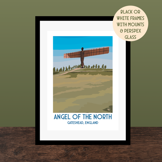 Angel of The North, Travel Poster Print – Vintage Style Wall Art